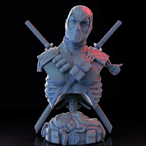 deadpool stl|deadpool bust 3d print.